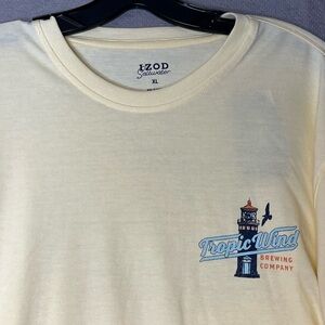 🆕 Men’s Size XL Tropic Wind Brewing Company Long Sleeve Tee Pastel Yellow